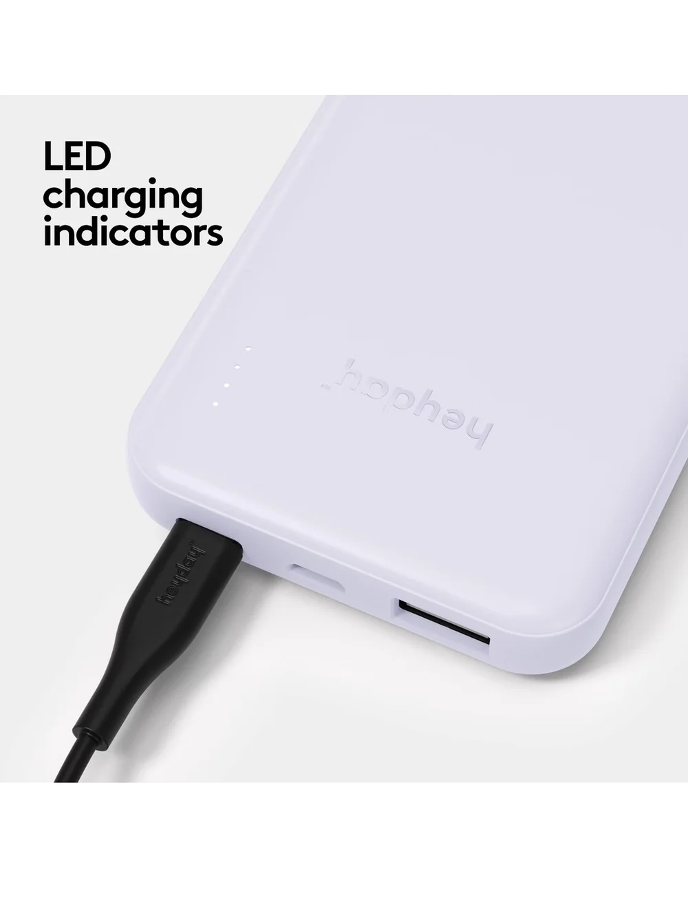 heyday Portable Power Bank in Light Purple - Dual USB Ports